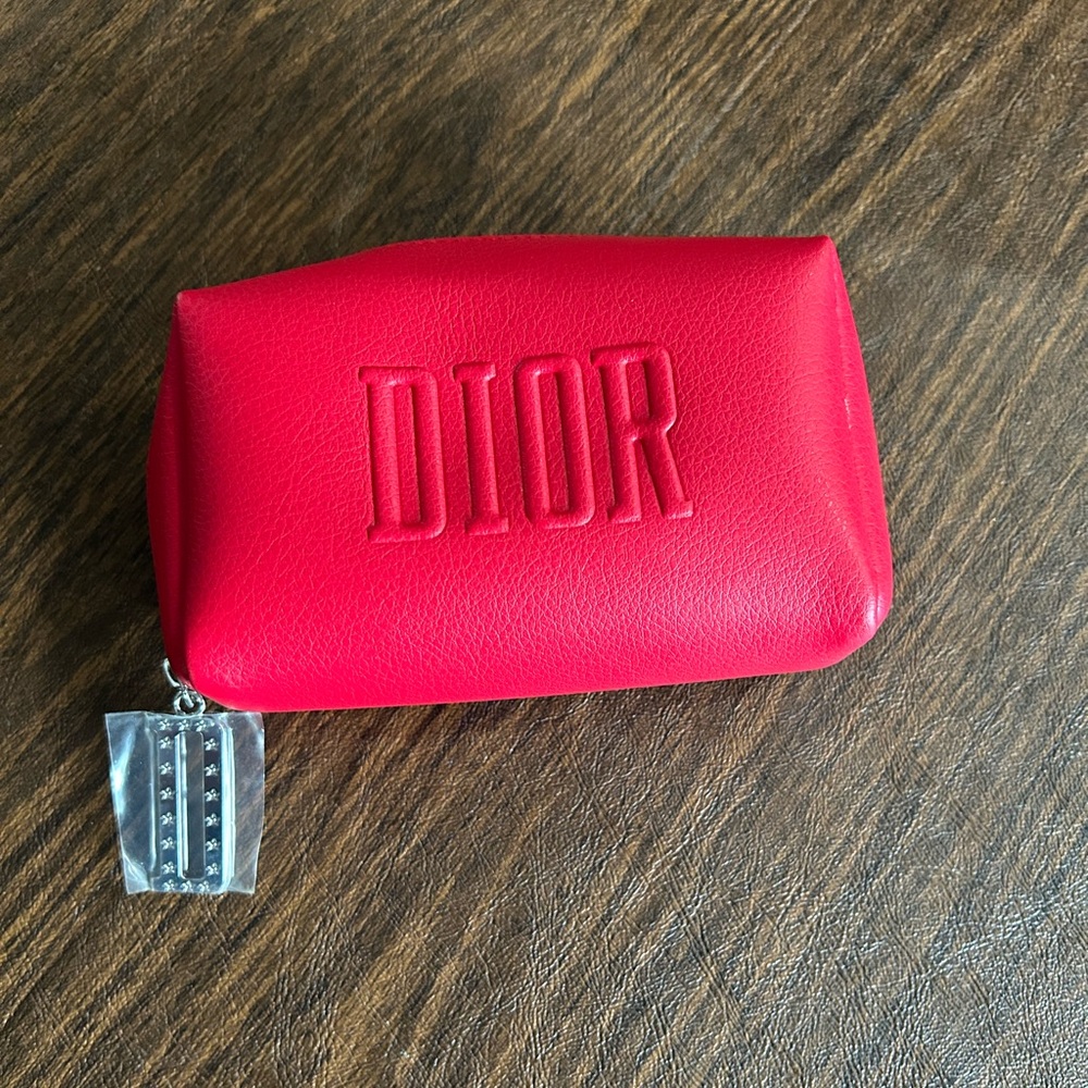 Dior Bold Red Makeup Bag